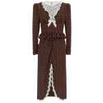 Alessandra Rich Polka Dot Midi Dress