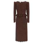 Alessandra Rich Polka Dot Midi Dress