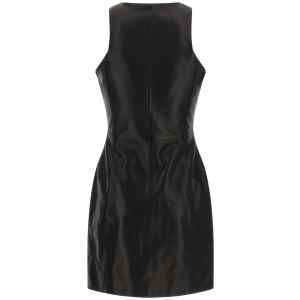 Balmain Maxi Zip Leather Dress