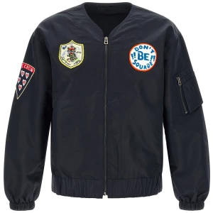 Kenzo Badges Collarless Bomber Jacket