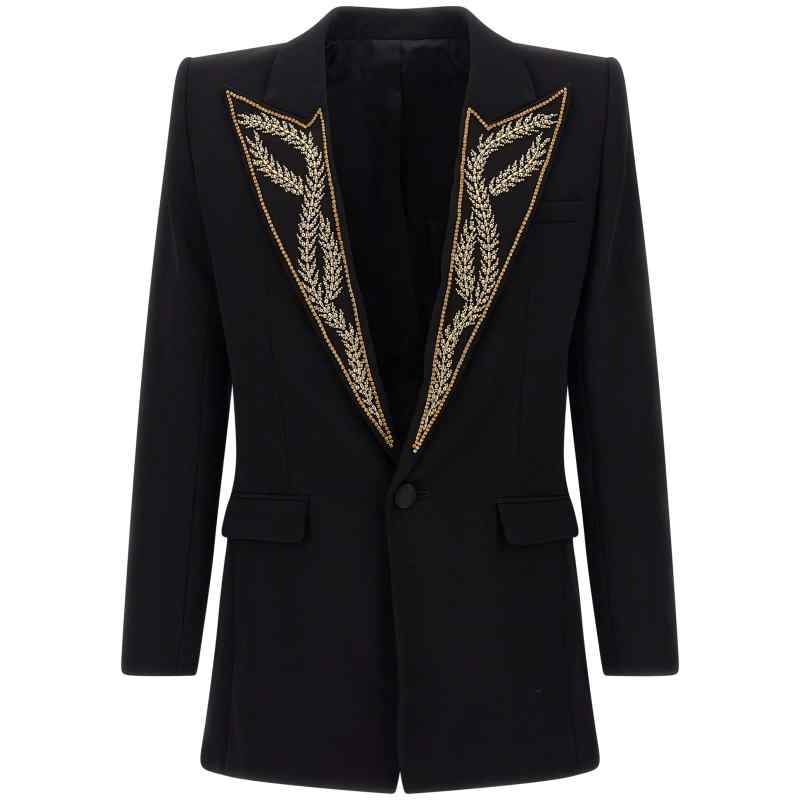 Balmain Leaf Embroidery Blazer