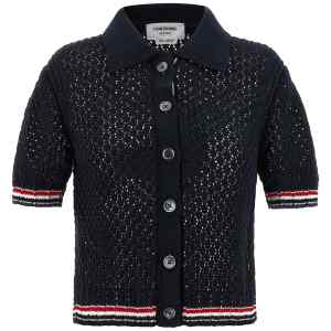 Thom Browne Hector Pointelle Polo Shirt