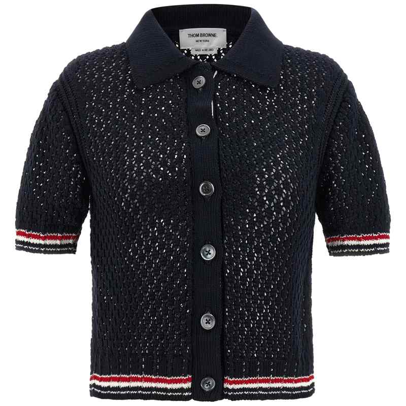 Thom Browne Hector Pointelle Polo Shirt