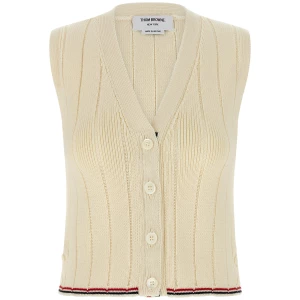 Thom Browne Rwb Intarsia Vest