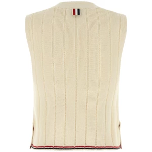 Thom Browne Rwb Intarsia Vest
