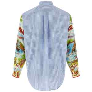 Comme Des Garcons Shirt Patterned Sleeve Shirt