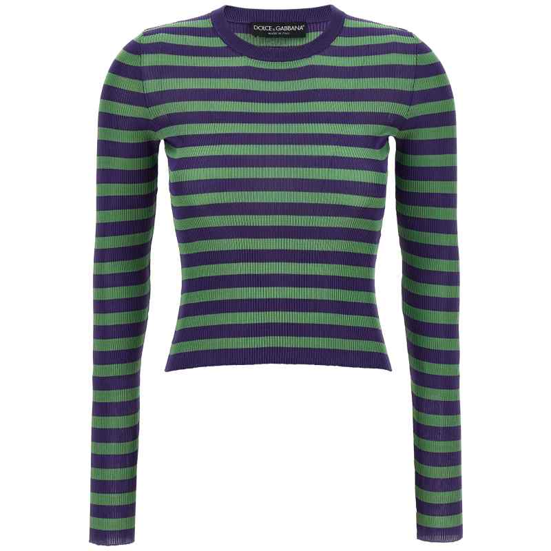 Dolce & Gabbana Striped Viscose Sweater