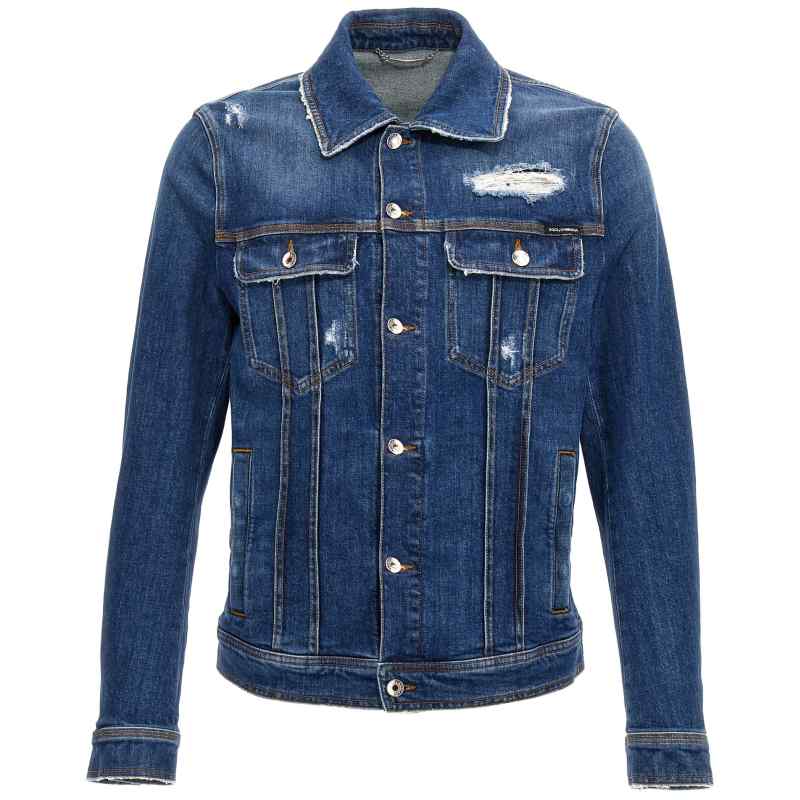 Dolce & Gabbana Denim Jacket With Used Effect