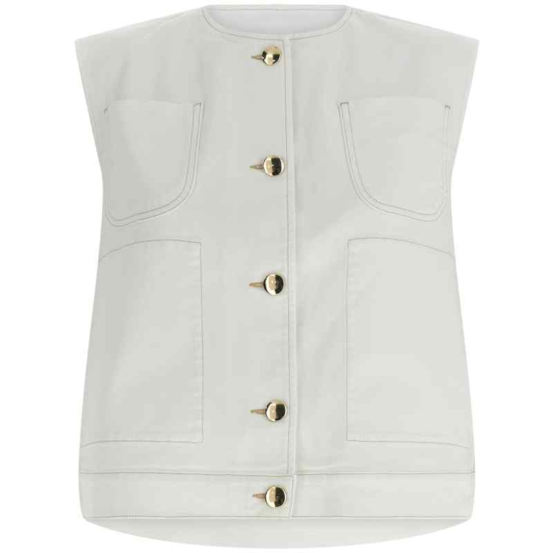 Fabiana Filippi Denim And Knit Vest