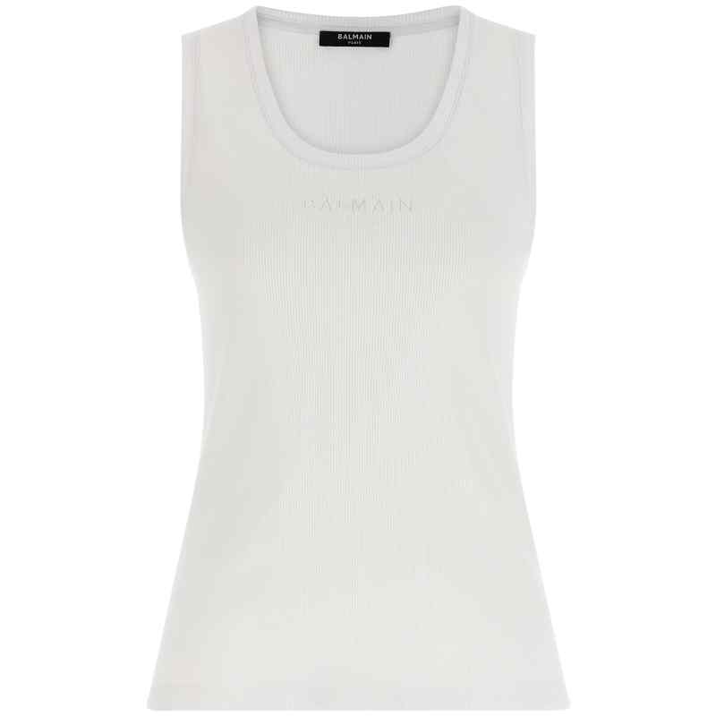 Balmain Logo Embroidery Tank Top