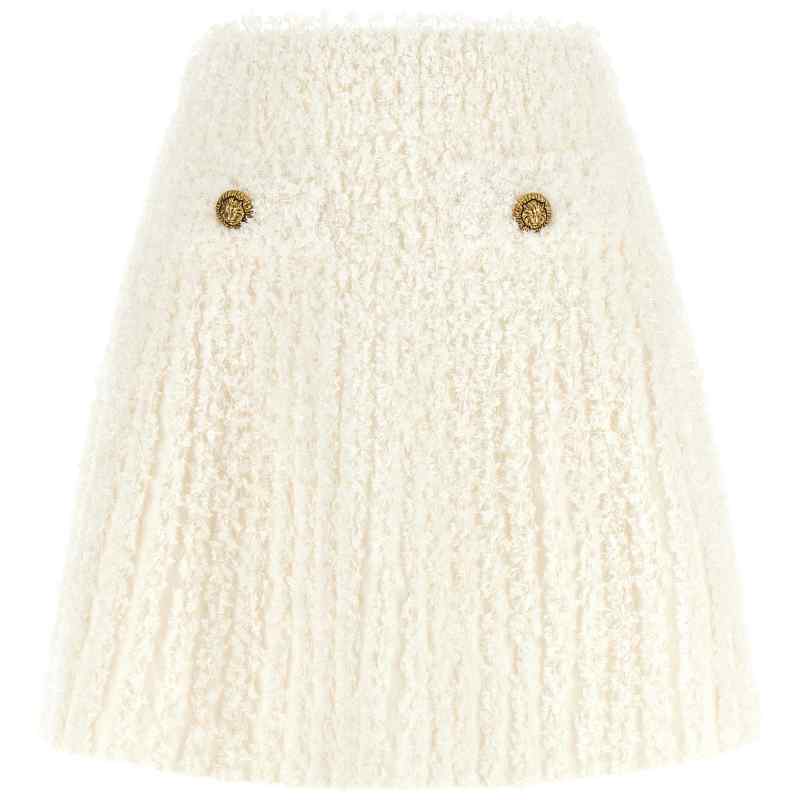 Balmain Plumetis Tweed Skirt