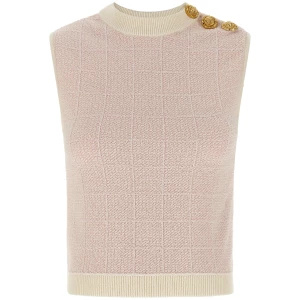 Balmain Testa Di Leone Tweed Vest