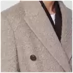 Golden Goose Greige wool-blend belted coat