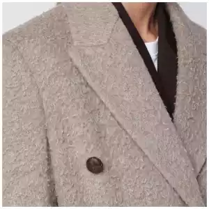 Golden Goose Greige wool-blend belted coat