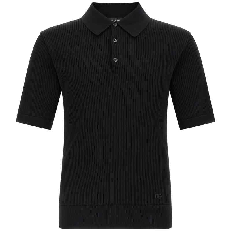 Dolce & Gabbana Micro-ribbed Polo Shirt