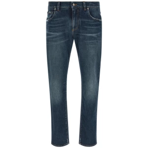 Dolce & Gabbana Logo Patch Jeans