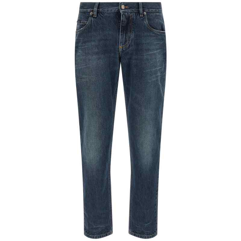 Dolce & Gabbana Logo Embroidery Jeans
