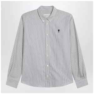 Ami Paris Ami De Coeur striped white shirt