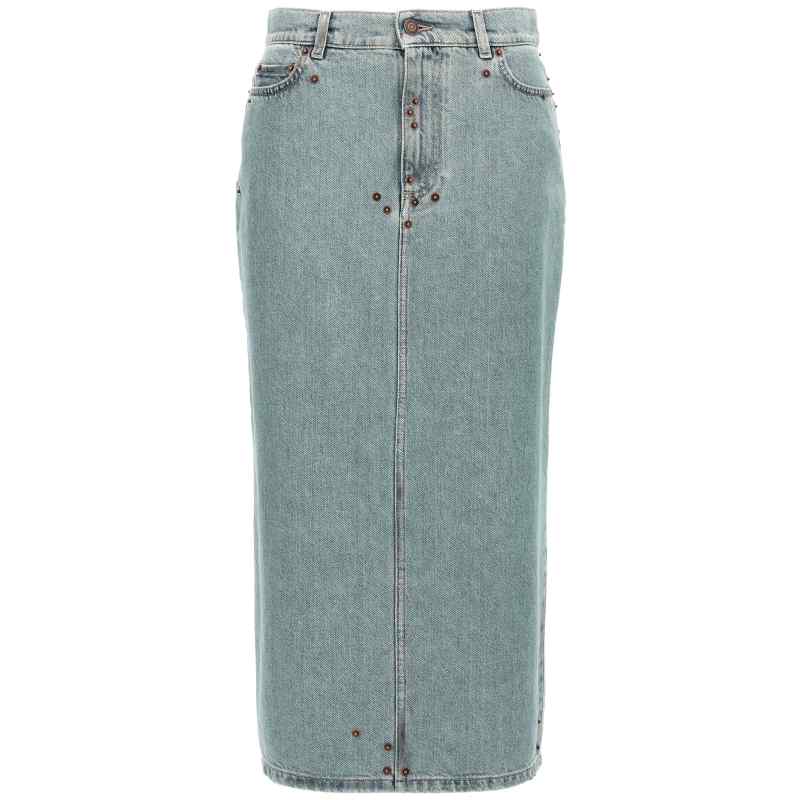 Moschino Rivets Denim Skirt Moschino Rivets Denim Skirt