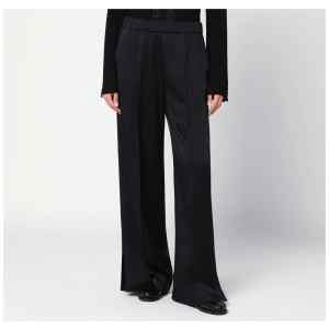 Jil Sander Black satin palazzo pants