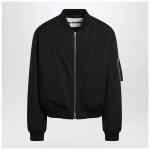 Jil Sander Dark blue zipped bomber jacket