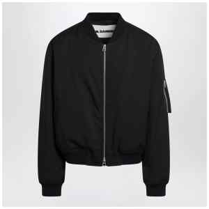 Jil Sander Dark blue zipped bomber jacket