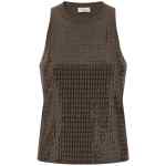 Brunello Cucinelli Dazzling Check Embroidery Top