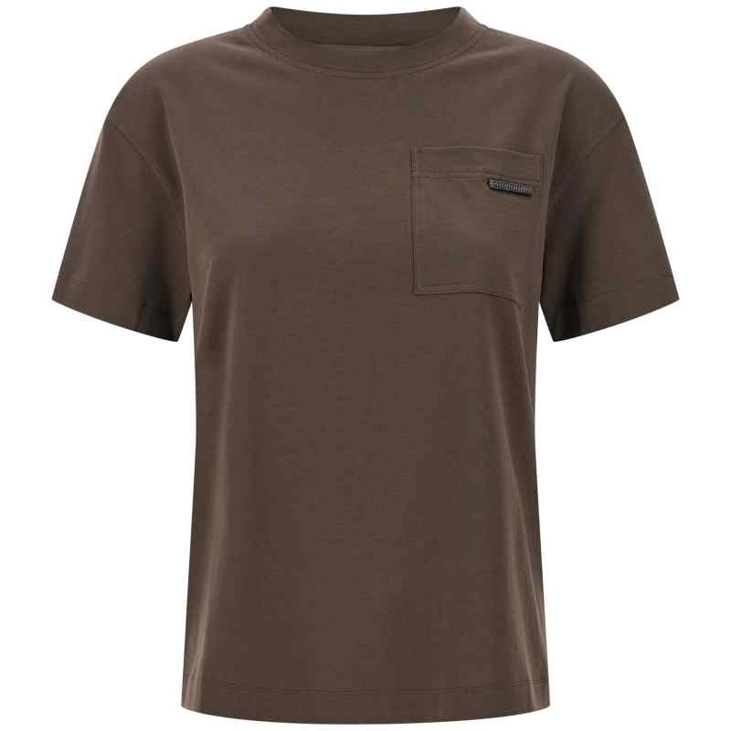 Brunello Cucinelli Shiny Tab T-shirt Brunello Cucinelli Shiny Tab T-shirt