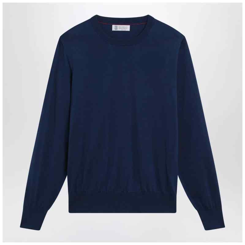 Brunello Cucinelli Blue cotton sweater