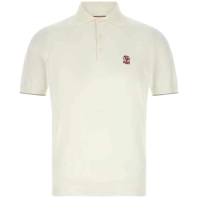 M29800195CON63_01_M_2026-01-27T09-09-23.276Z-1 Brunello Cucinelli Logo Embroidery Polo Shirt