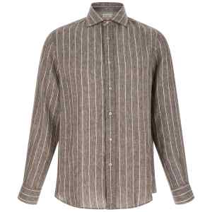 Brunello Cucinelli Pinstriped Canvas Shirt
