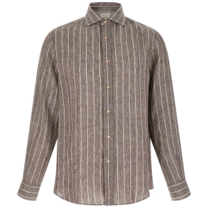 Brunello Cucinelli Pinstriped Canvas Shirt