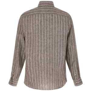 Brunello Cucinelli Pinstriped Canvas Shirt