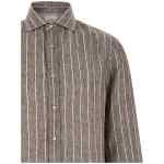 Brunello Cucinelli Pinstriped Canvas Shirt
