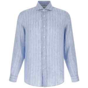 Brunello Cucinelli Striped Linen Shirt