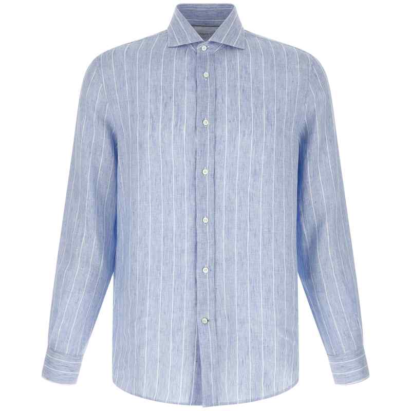 Brunello Cucinelli Striped Linen Shirt