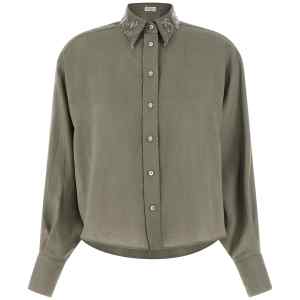 Brunello Cucinelli Sequin Collar Shirt
