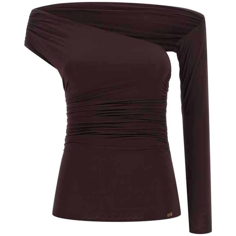 Elisabetta Franchi Asymmetrical Neckline Top Elisabetta Franchi Asymmetrical Neckline Top