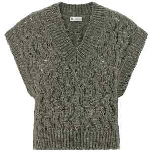Brunello Cucinelli Dazzling Cable Vest