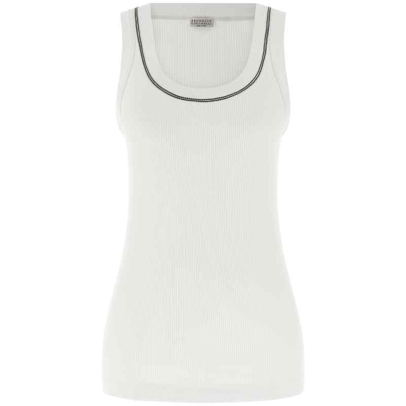 Brunello Cucinelli Shiny Trim Top Brunello Cucinelli Shiny Trim Top