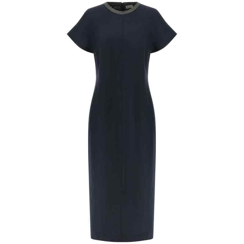 Brunello Cucinelli Precious Collar Dress