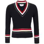 Thom Browne Rwb Intarsia Sweater