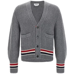 Thom Browne Rwb Tape Cardigan