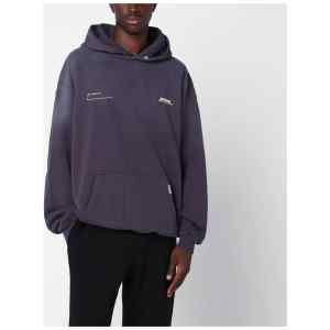Represent Plum cotton hoodie with logo
