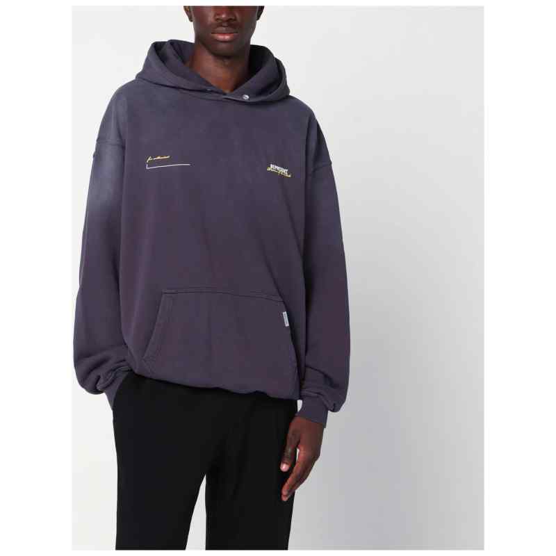 Represent Plum cotton hoodie with logo