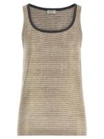 Brunello Cucinelli Shiny Collar Detail Top