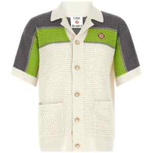 Casablanca Stripe Crochet Shirt