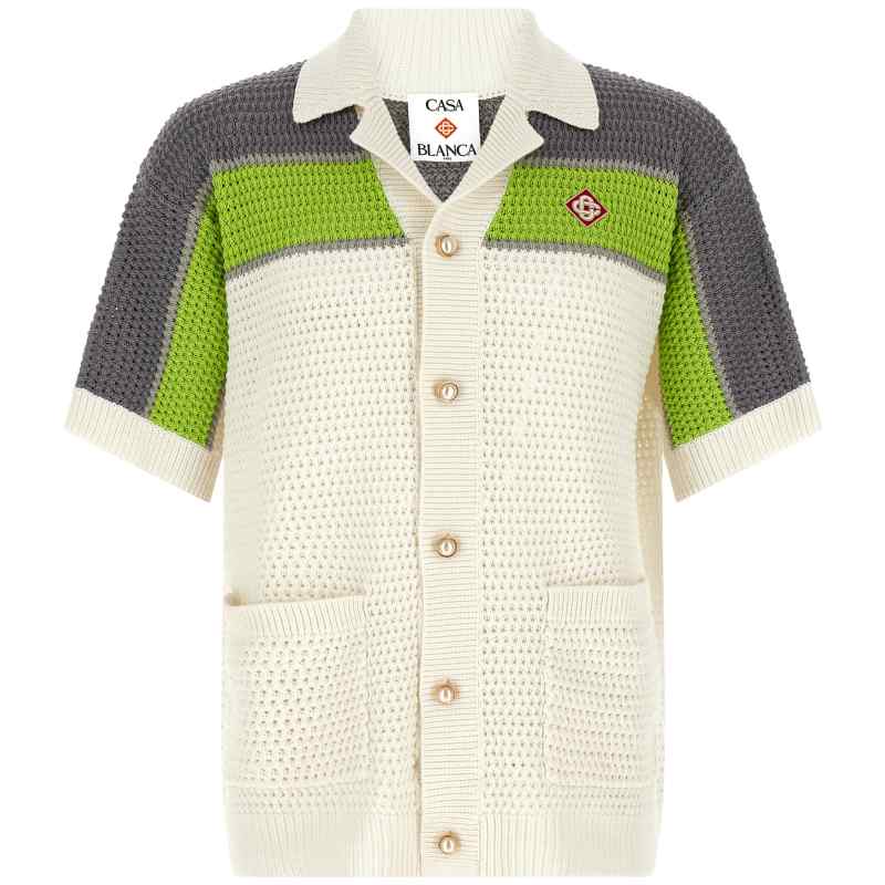 Casablanca Stripe Crochet Shirt