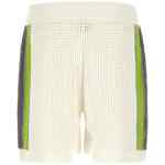 Casablanca Stripe Crochet Bermuda Shorts