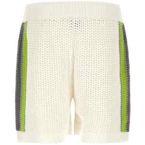 Casablanca Stripe Crochet Bermuda Shorts